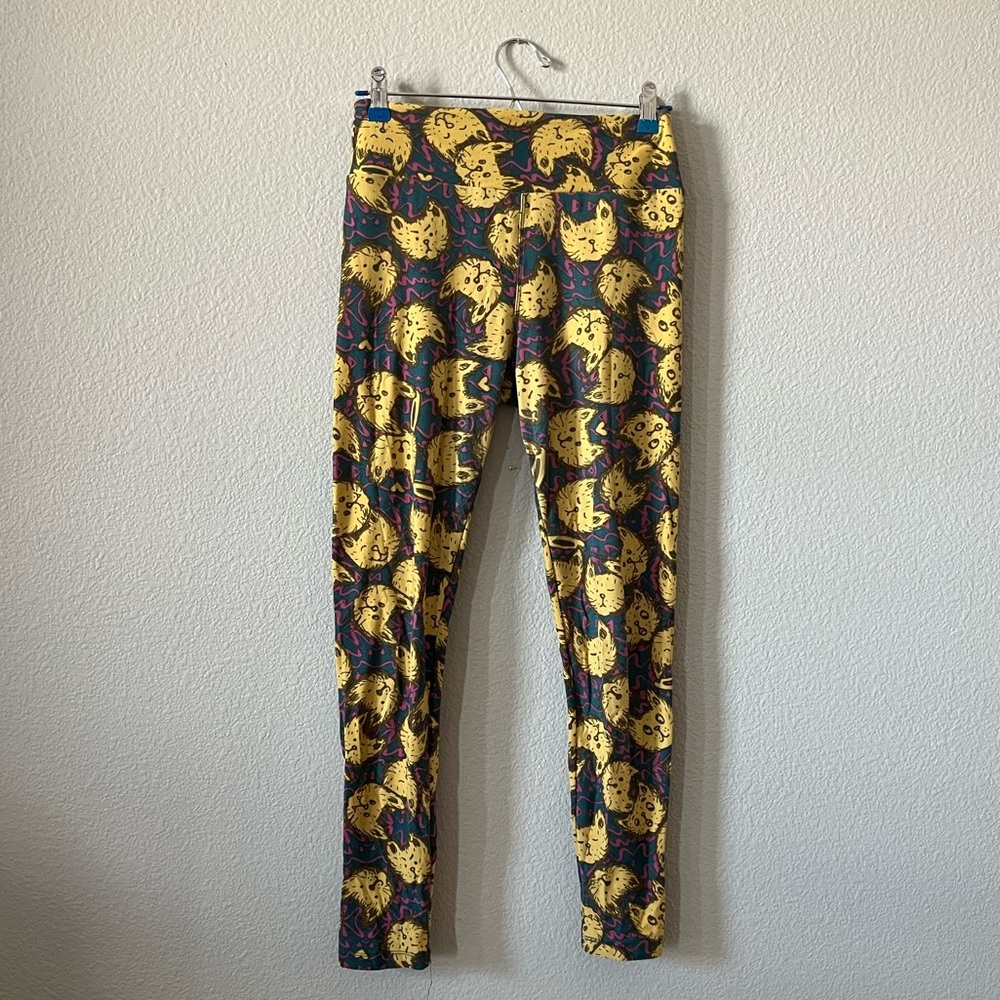 LuLaRoe Cat Print Leggings Size OS